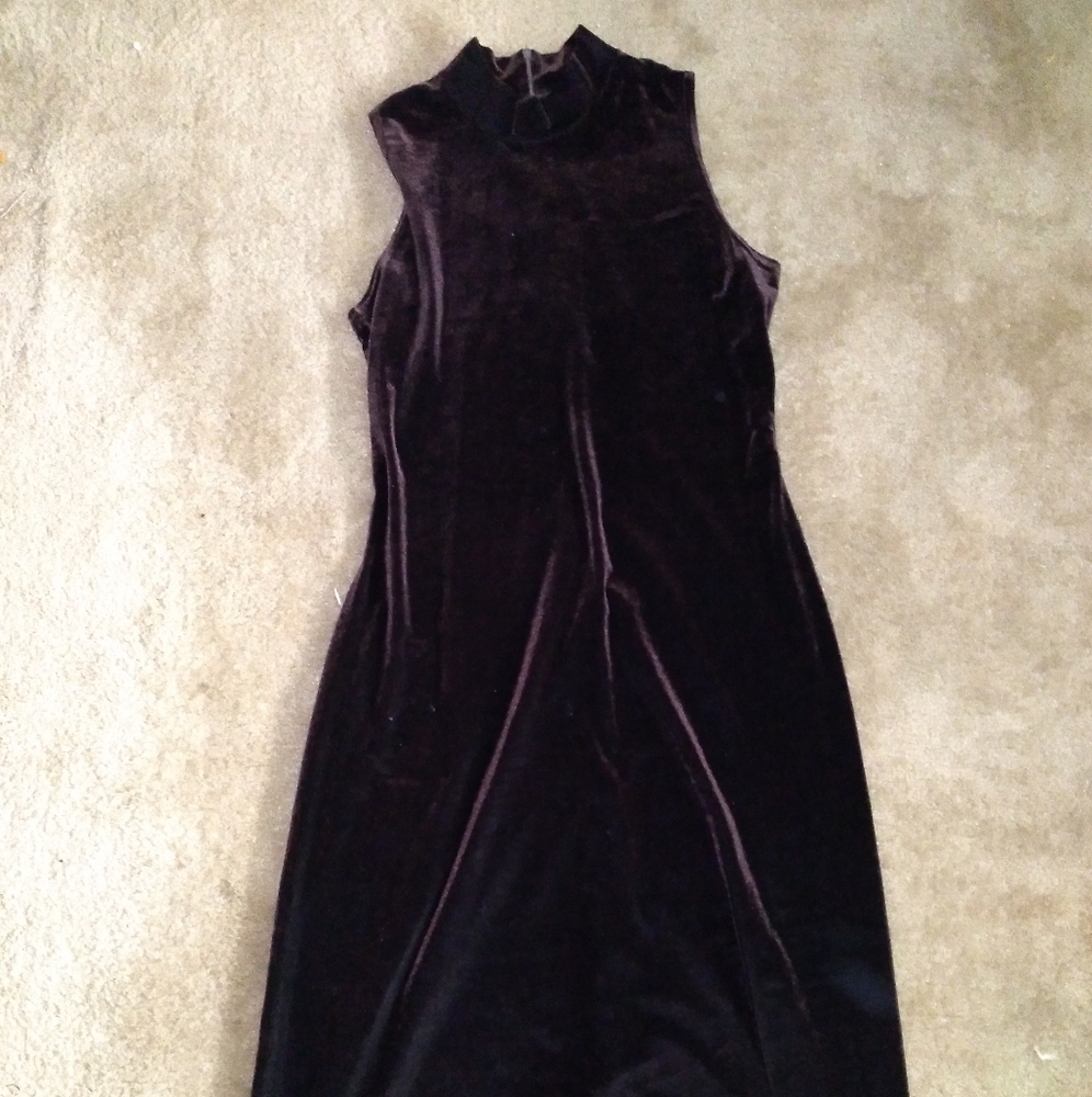 Velvet Mock neck dress